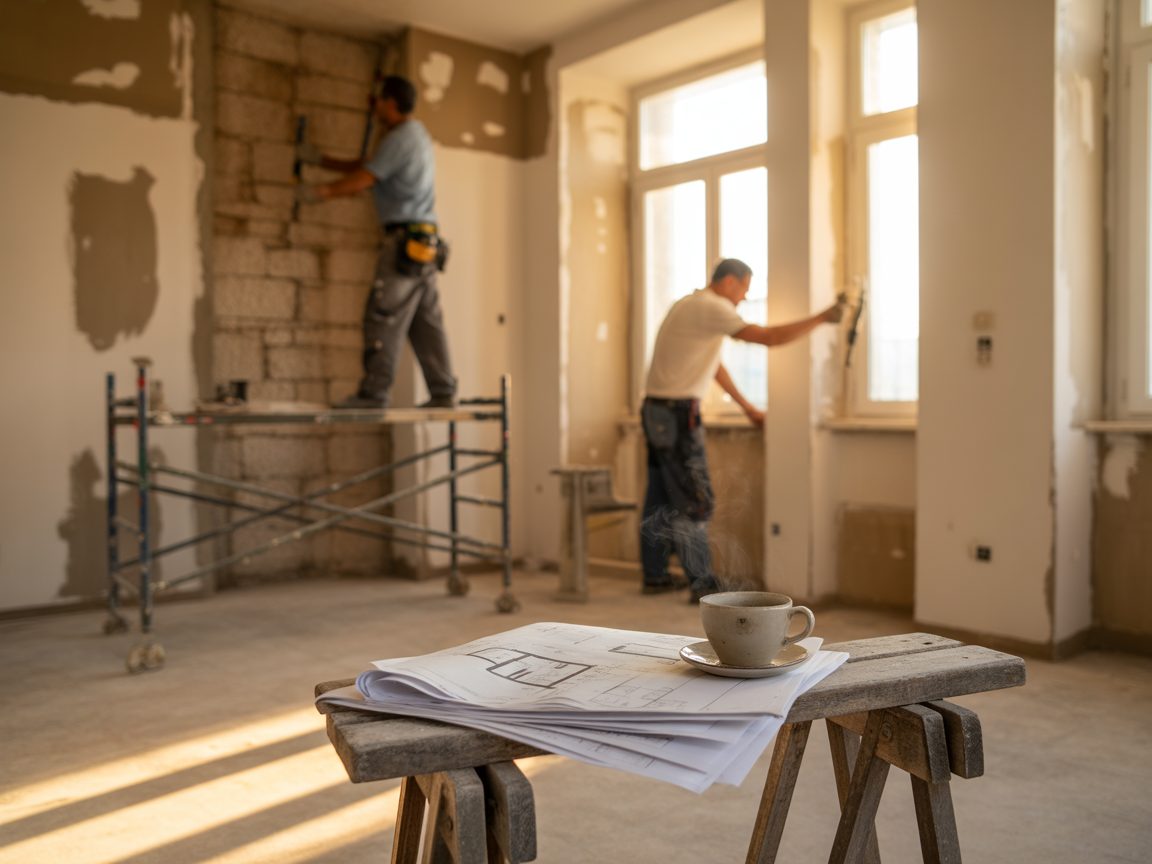 Renovation oversight inside a Kavouri, Athens Riviera apartment — Estia contractor supervision